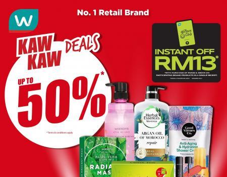 Watsons Kaw Kaw Deals Sale: Up to 50% OFF on Everyday Essentials (7 September 2023 - 11 September 2023)