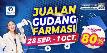 Alpro Pharmacy Warehouse Sale: Up to 80% OFF on Health and Wellness Products in Negeri Sembilan (28 September 2023 - 1 October 2023)