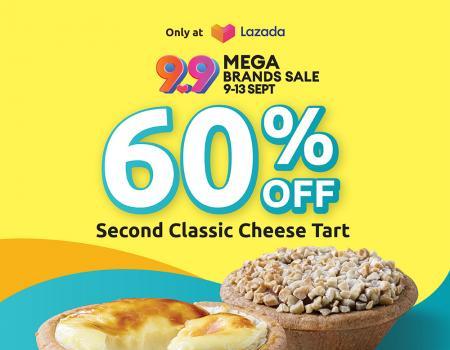 Hokkaido Baked Cheese Tart Lazada 9.9 Sale: Up to 60% Off Classic Cheese Tarts and 4 Pieces of Baby Hokkaido for RM8.90 (9 Sep 2023 - 13 Sep 2023)