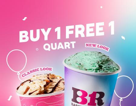 Baskin Robbins Buy 1 FREE 1 Quart Promotion (7 Sep 2023 - 4 Oct 2023)