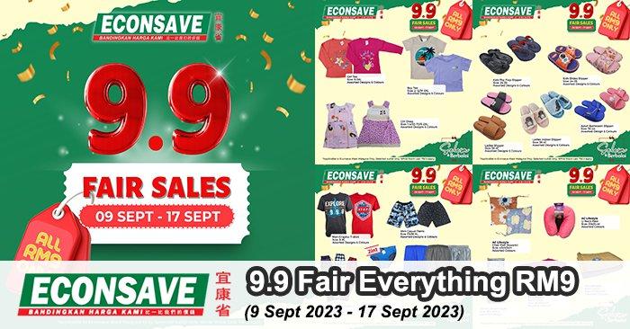 Econsave 9.9 Fair Sales: Everything Just RM9! (9 Sep 2023 - 17 Sep 2023)