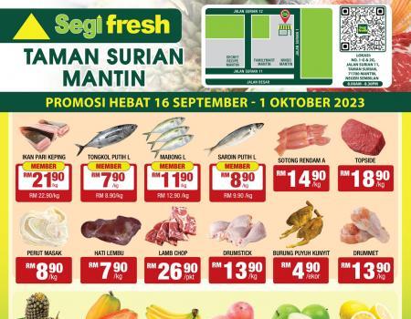 Segi Fresh Taman Surian Mantin, Negeri Sembilan Promotion (16 Sep 2023 - 01 Oct 2023)