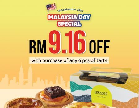 Hokkaido Baked Cheese Tart Malaysia Day Promotion: RM9.16 Off on a Box of 6 Tarts! (16 September 2023 - 16 September 2023)