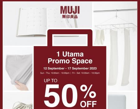 MUJI 1 Utama Promotion Up To 50% OFF on Garments and Household Items (12 Sep 2023 - 17 Sep 2023)