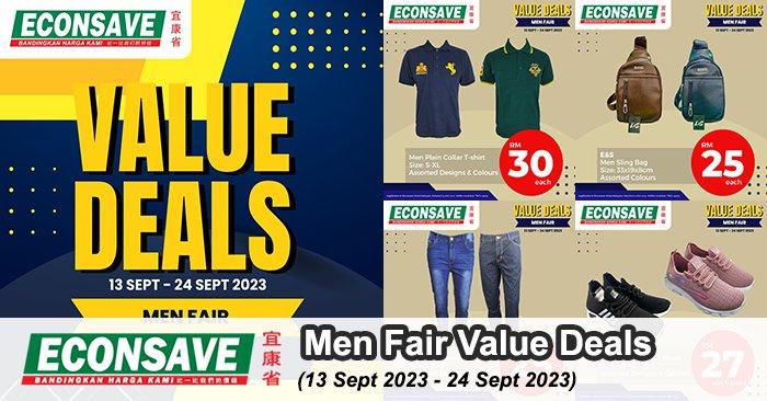 Econsave Men Fair Value Deals Promotion (13 Sep 2023 - 24 Sep 2023)
