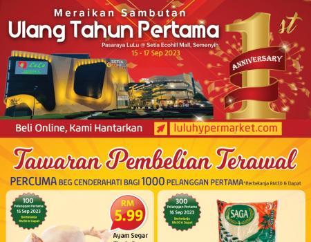 LuLu Setia EcoHill Mall 1st Anniversary Promotion: Amazing Discounts and 3000 Goodie Bags (15 September 2023 - 17 September 2023)