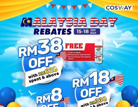Cosway Malaysia Day Rebate Promotion: Save Big on Your Favorite Products! (15 Sep 2023 - 18 Sep 2023)