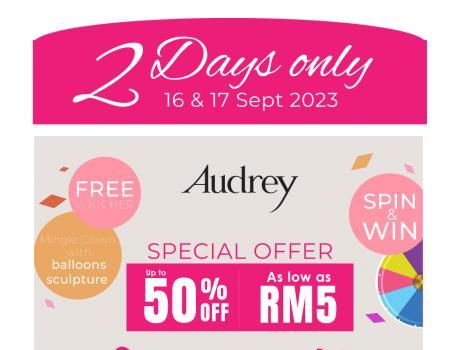 Audrey Malaysia Day Sale at Mitsui Outlet Park (16 Sep 2023 - 17 Sep 2023)