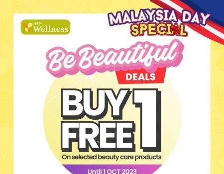 AEON Wellness Buy 1 FREE 1 Beauty Care Products Promotion (valid until 01 Oct 2023)