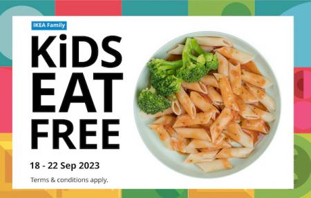 IKEA Kids Eat FREE Promotion: Free Kids Meal with Every Adult Meal Purchase! (18 September 2023 - 22 September 2023)