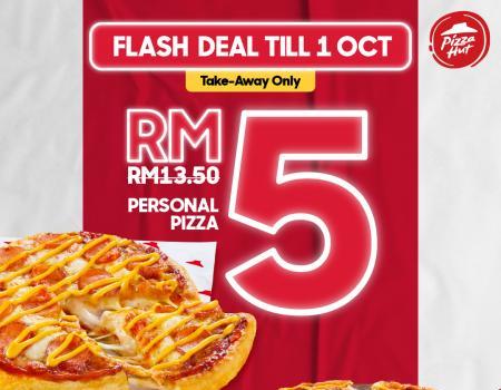 Pizza Hut Takeaway RM5 Personal Pizza Promotion: Enjoy Delicious Pizza Starting from Just RM5! (valid until 1 October 2023)