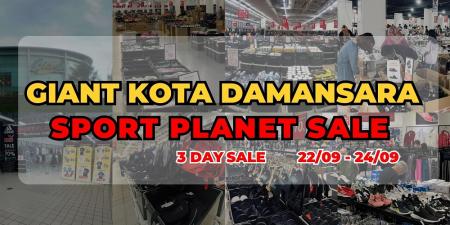 Sport Planet Sale Up To 80% OFF on Sportswear, Footwear & More at Giant Kota Damansara (22 September 2023 - 24 September 2023)