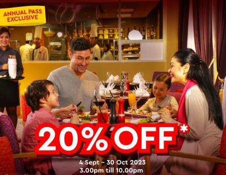 LEGOLAND 11th Anniversary Promotion: 20% OFF on Hotel F&B for Annual Pass Holders! (4 Sep 2023 - 30 Oct 2023)