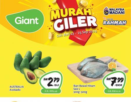 Giant Fresh Items Promotion: Save on Your Favorite Fruits, Vegetables, and More! (22 September 2023 - 25 September 2023)