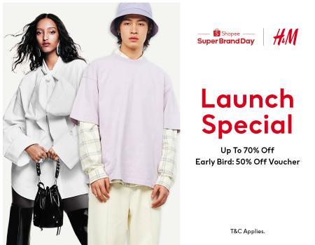 H&M Shopee Launch Special Sale Up To 70% OFF