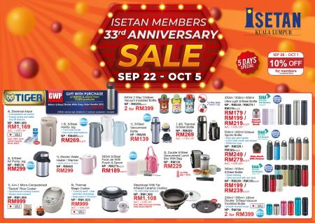 Isetan Anniversary Branded Household Promotion (22 Sep 2023 - 5 Oct 2023)