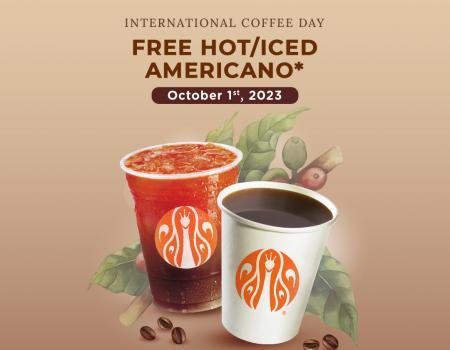 J.CO International Coffee Day Promotion FREE Coffee (01 Oct 2023)