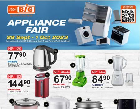 AEON BiG Appliance Fair Promotion (28 September 2023 - 1 October 2023)