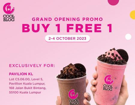 Coolblog Pavilion KL Grand Opening Promotion Buy 1 FREE 1 (2 Oct 2023 - 4 Oct 2023)
