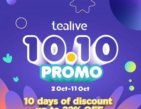 Tealive 10.10 Promotion Up To 22% OFF (2 Oct 2023 - 11 Oct 2023)
