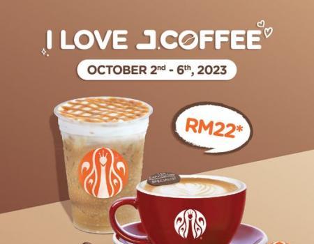 J.CO International Coffee Day Promotion 2 Coffee for RM22 (2 Oct 2023 - 6 Oct 2023)