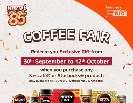 AEON BiG Wangsa Maju & Ampang Coffee Fair Promotion FREE Exclusive Gifts (30 Sep 2023 - 12 Oct 2023)