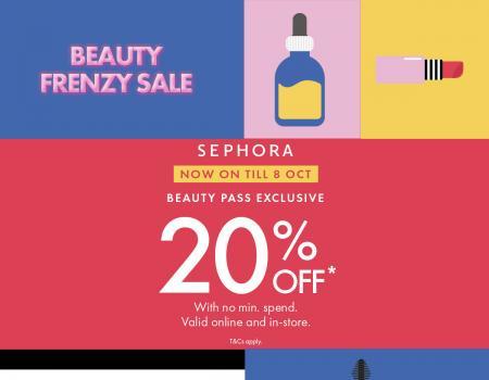 Sephora KLCC Promotion Beauty Frenzy Sale 20% OFF (valid until 8 Oct 2023)