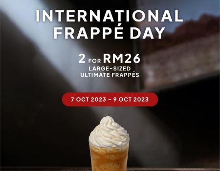 San Francisco Coffee International Frappe Day Promotion 2 Large-sized Ultimate Frappes for RM26 (7 Oct 2023 - 9 Oct 2023)