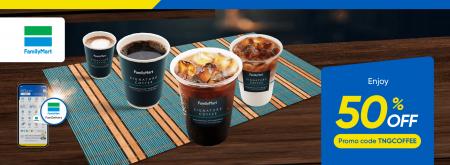 FamilyMart Promotion 50% OFF Coffee order via TNG eWallet (1 Oct 2023 - 31 Oct 2023)
