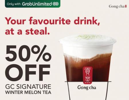 Gong Cha GrabFood 10.10 Promotion 50% OFF Signature Winter Melon Tea (10 Oct 2023)