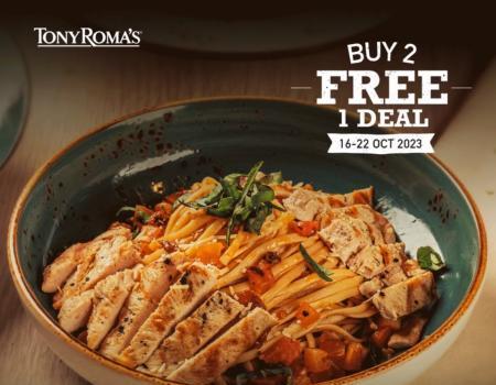 Tony Roma's Buy 2 FREE 1 Promotion (16 Oct 2023 - 23 Oct 2023)