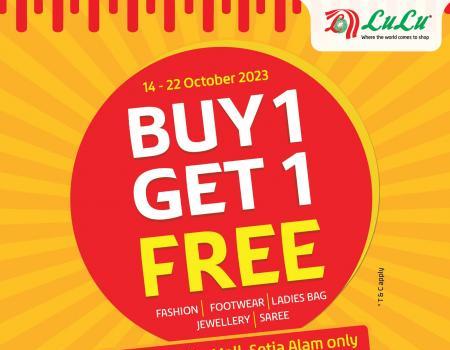 LuLu Setia City Mall Buy 1 FREE 1 Promotion (14 Oct 2023 - 25 Oct 2023)