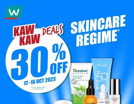 Watsons Skincare 30% OFF Promotion (12 October 2023 - 16 October 2023)