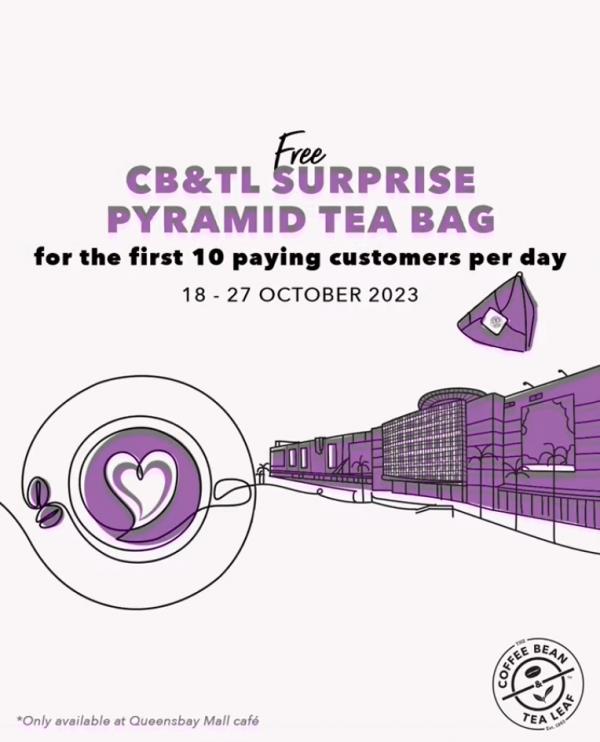 Coffee Bean Queensbay Mall ReOpening Promotion (18 Oct 2023 27 Oct 2023)
