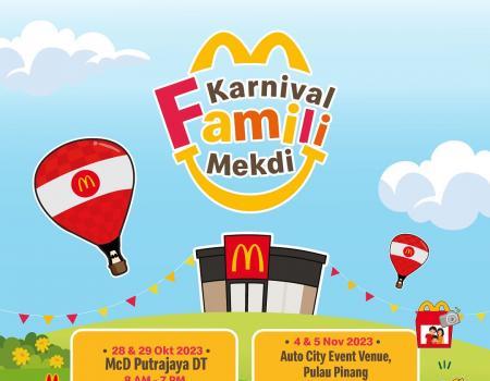 McDonald's Karnival Famili Mekdi at Putrajaya, Pulau Pinang, and Johor Bahru