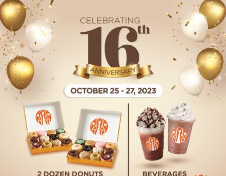 J.CO 16th Anniversary Promotion (25 Oct 2023 - 27 Oct 2023)