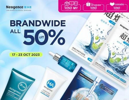 Sasa Online Neogence Products 50% OFF Promotion (17 Oct 2023 - 23 Oct 2023)