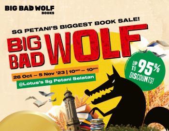 Big Bad Wolf Books Sale Up To 95% OFF at Lotus's Sg Petani Selatan (26 Oct 2023 - 5 Nov 2023)