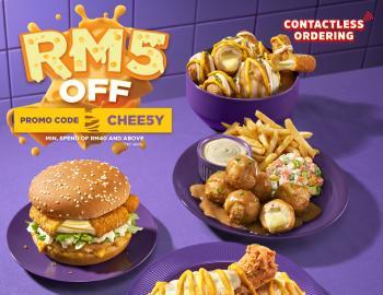 Marrybrown Cheesy Garlic Sensation RM5 OFF Promotion via Contactless Ordering