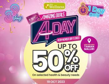 AEON Wellness Taman Maluri AEON Members A-Day Promotion Up To 50% OFF (19 Oct 2023)