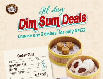 OldTown Dim Sum Deals 3 Dishes for only RM33