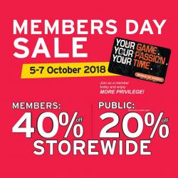 World Of Sports Members Day Sale (5 October 2018 - 7 October 2018)
