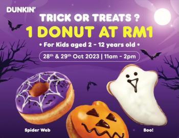Dunkin' Halloween Trick Or Treats Promotion (28 Oct 2023 - 29 Oct 2023)