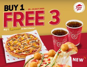 Pizza Hut Buy 1 FREE 3 Promotion (25 October 2023 - 31 October 2023)