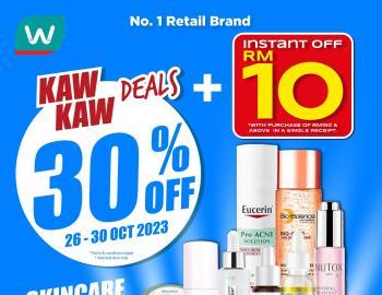 Watsons Skincare 30% OFF Promotion (26 October 2023 - 30 October 2023)