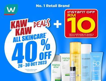 Watsons Wardah and Nanowhite Skincare Products 40% OFF Promotion (26 October 2023 - 30 October 2023)
