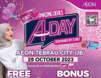 AEON Tebrau City JB A-Day (AEON Member Day) Sale (28 Oct 2023)