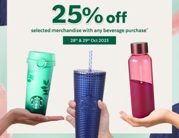 Starbucks 25% OFF Merchandise Promotion (28 October 2023 - 29 October 2023)
