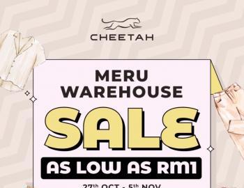 Cheetah Meru Warehouse Sale (27 Oct 2023 - 5 Nov 2023)