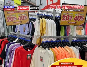 Sports Direct Factory Outlet Subang Jaya Clearance Sale Up To 70% OFF Branded Sports Goods (26 October 2023 - 5 November 2023)